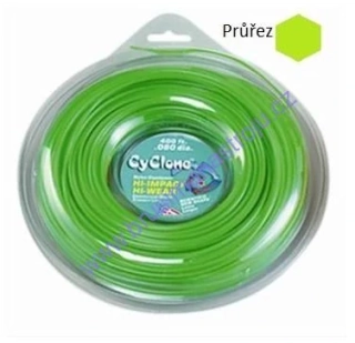 Nylonová žací struna PROFI hvězda - 2,0mmx121m